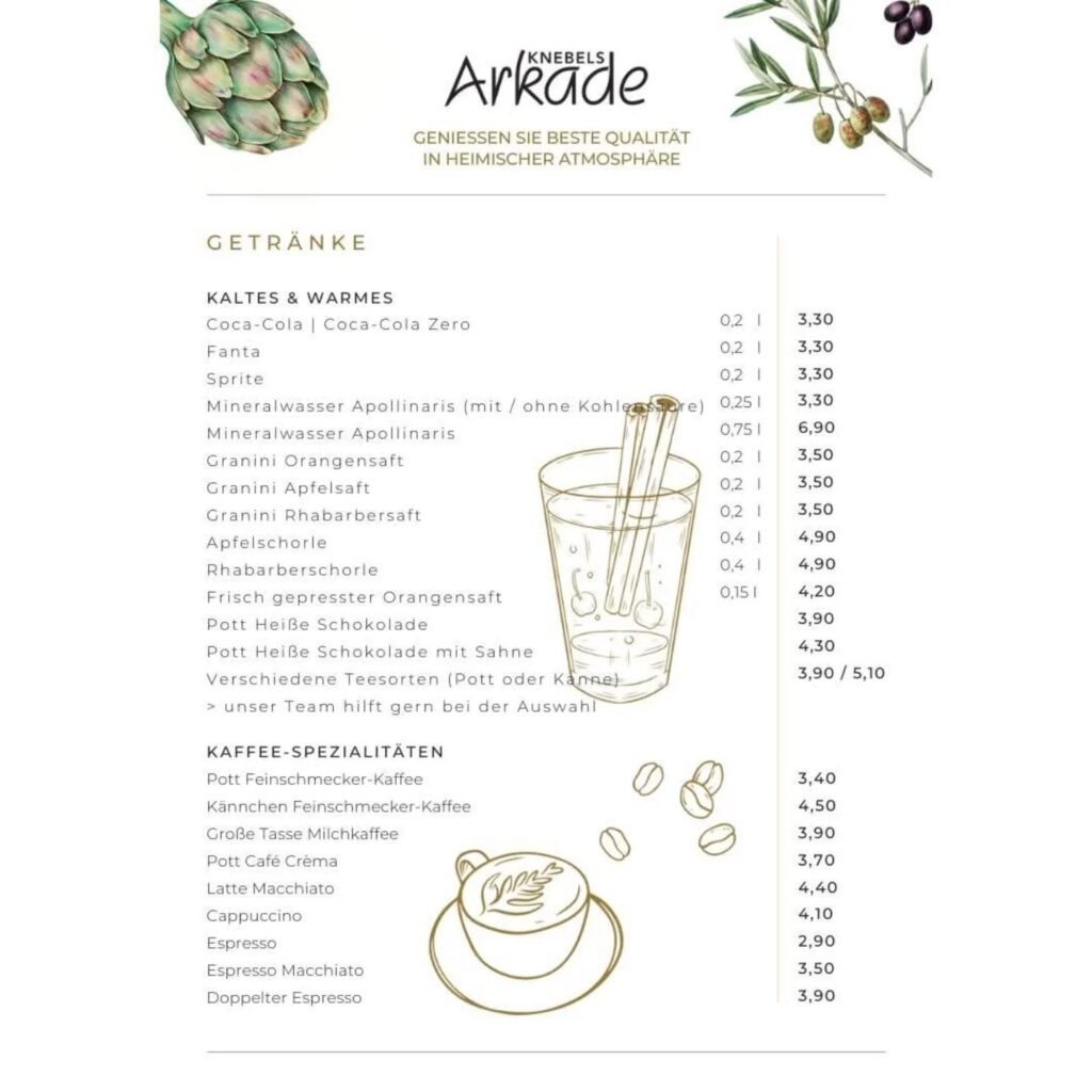 Ab sofort könnt Ihr bei uns Speisen und Getränke in bester Qualität genießen. Wir freuen uns auf euch!

#knebelsarkade #restaurant #gastronomie #gastro #cafeteria #feinkostgeschäft