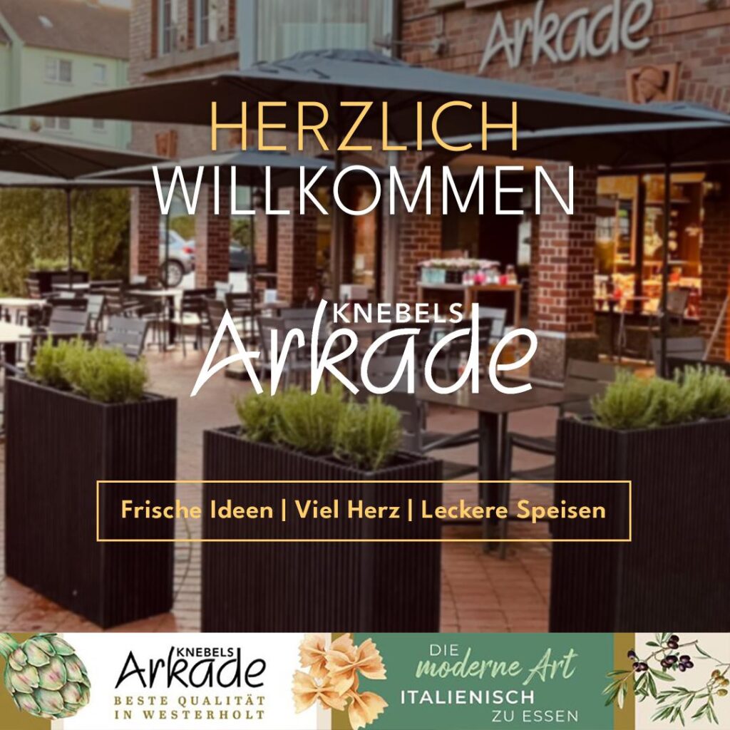 Wir sind die neuen Pächter des ehemaligen Arkaden Bistros Westerholt – jetzt wird’s frisch, lecker und herzlich bei Knebels Arkade! 🥳🍽️

Mit neuen Ideen, regionaler Küche und viel Liebe zum Detail starten wir in eine neue Ära. Kommt vorbei, probiert unsere Highlights und sagt mal Hallo! 👋✨

Wir freuen uns auf Euch! ❤️

#Westerholt #KnebelsArkade #NRWGenuss #Neueröffnung #MitLiebeGemacht #RuhrgebietGenießt #FrischUndLecker